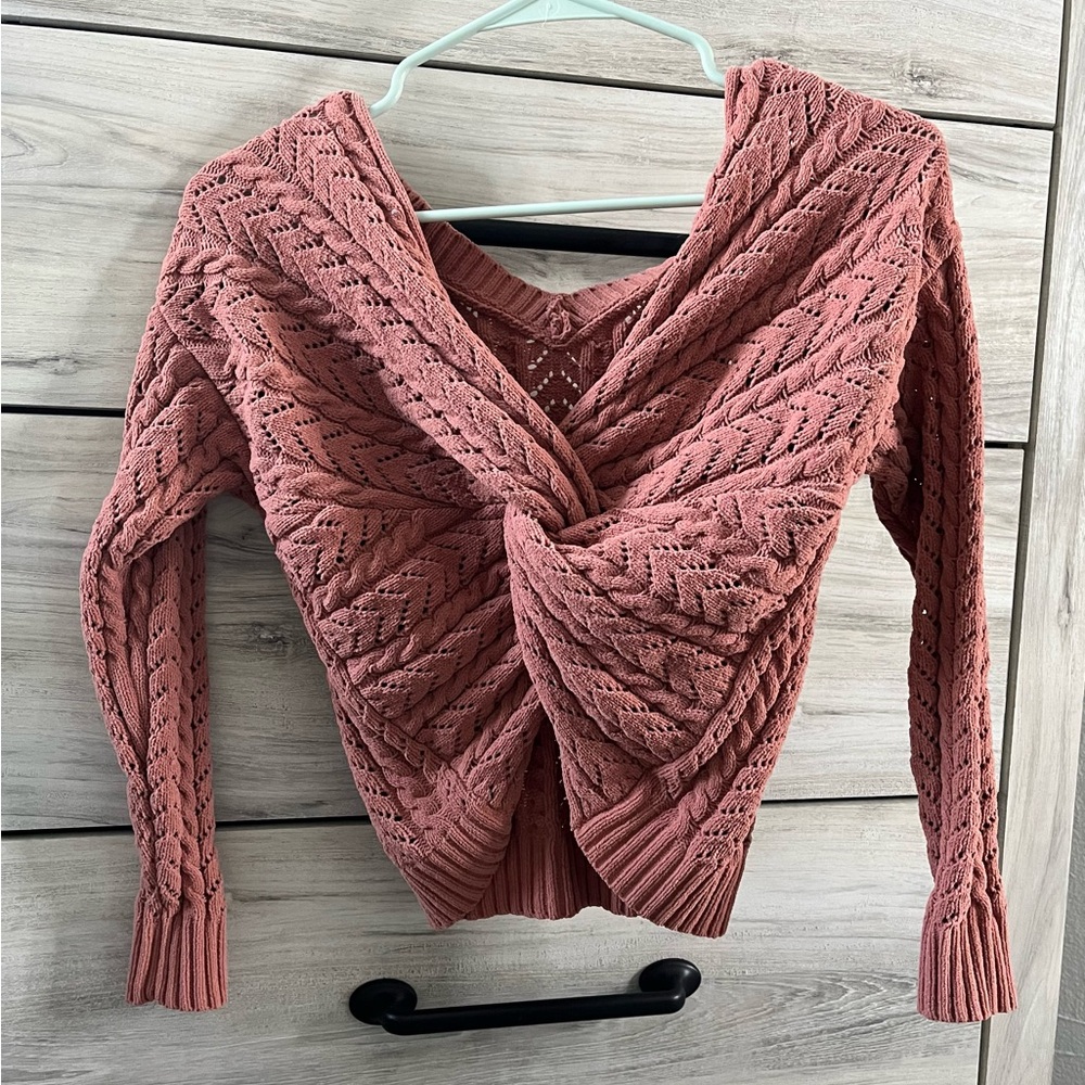 Jessica Simpson twist back sweater XS